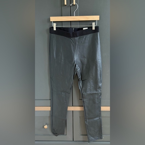 J. Crew Black Faux Leather Gigi Pants 8 - Picture 3 of 6